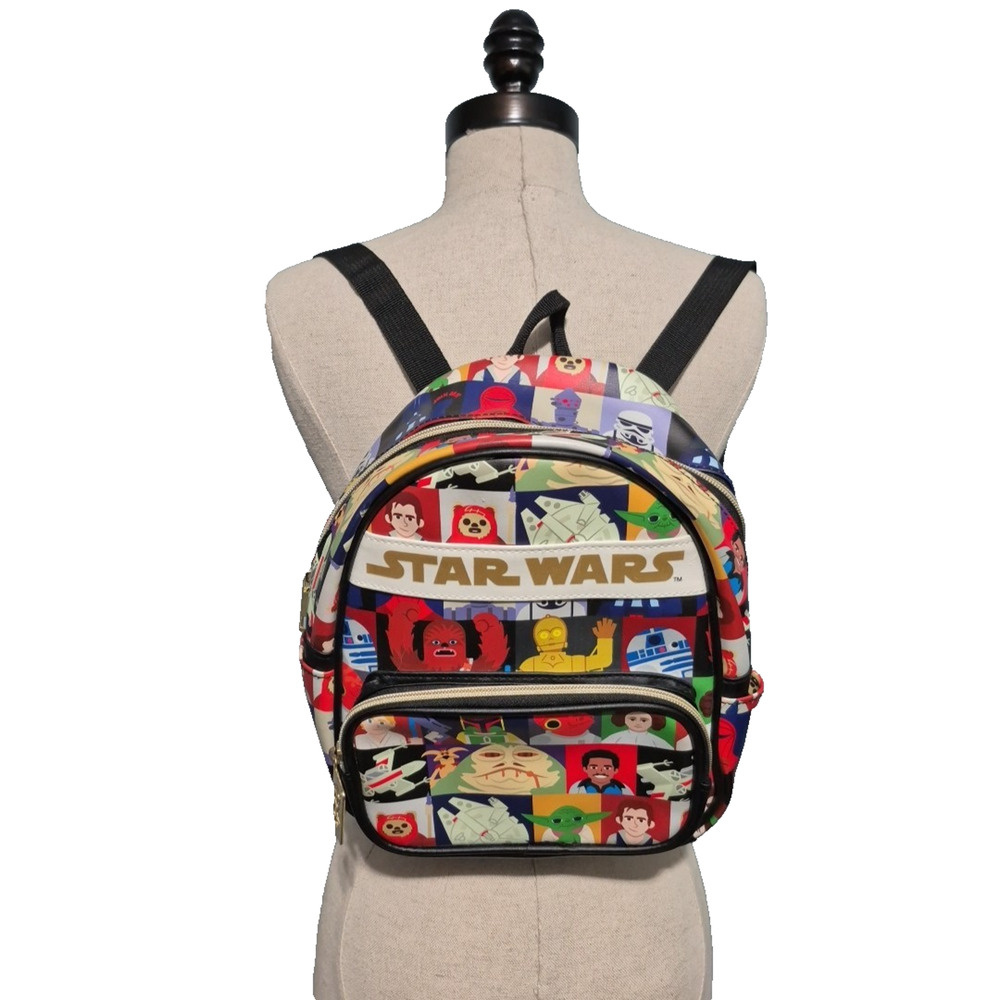 Disney Star Wars Backpack Characters Mini Dome Purse Bag Side Pockets